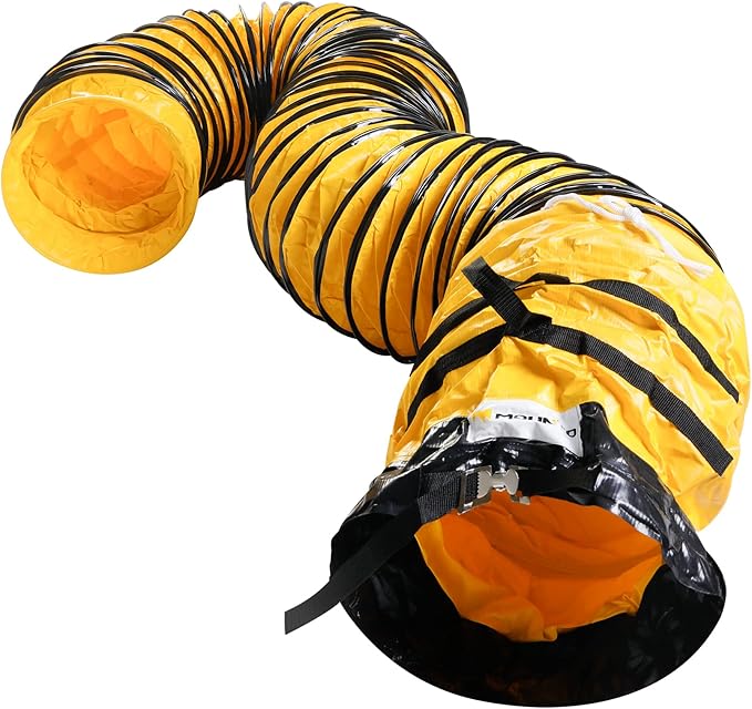 MOUNTO 25FT PVC Flexible Duct Hosing for Exhaust Fan (8inch)
