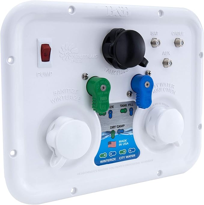 RecPro RV Water Management Panel | Nautilus P2.5 | 7-Function City-Water Fill (No, Don't Include Install Kit) | Made in USA