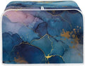 Blue Marble 2 Slice Toaster Dust Cover with Top Handle for Kitchen Decor Small Appliance Bread Toaster Oven Cover Bakeware Protector Keep off Food Stains