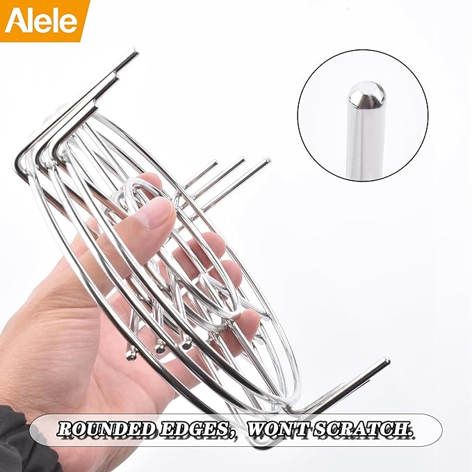 Alele Steam Rack 7Inch Trivet Stainless Steel Steaming Rack Electric Pressure Cooker steam Rack Stand for Instant Pot Pressure Cooker Food Heating 3Pack