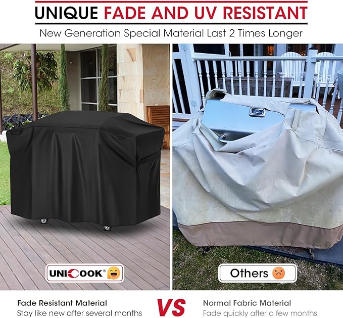 Unicook Griddle Cover for Blackstone 28 Inch ProSeries Grill, Outdoor 60 Inch Flat Top Gas BBQ Grill Cover，Unique UV Resistant Waterproof Vinyl with Polyester Lining, All Weather Protection