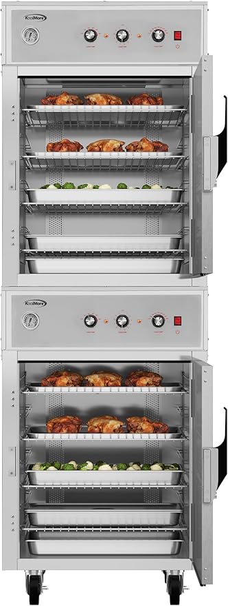 KoolMore Commercial Full-Size Two Door Cook and Hold Oven 3,000 W and 208/240V, UL Listed in Stainless-Steel (KM-CCAH3-2D)