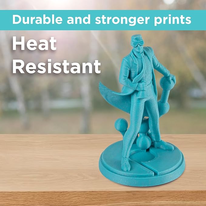 Polymaker Glitter ABS Filament 1.75mm, Galaxy Teal 3D Printer Filament 1.75mm Heat Resistant 1kg - Twinkling ABS 3D Printing Filament, Strong & Durable, Dimensional Accuracy +/- 0.03mm