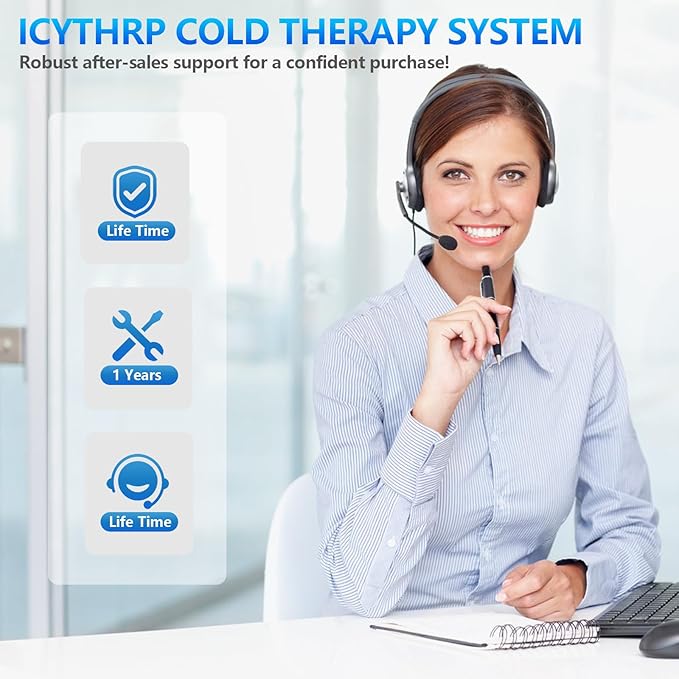 Cold Therapy Machine with Programmable Timer, Portable Ice Machine for Knee After Surgery, Knee Replacement Recovery System for Pain Relief with Compression Pad