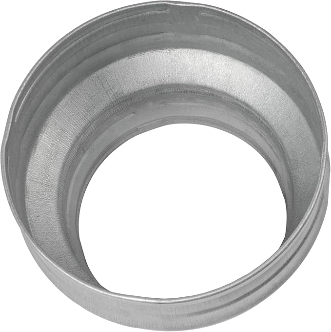 5" to 4" Inch Round Duct Reducer - Male Fit Galvanized Steel Pipe Increaser - Coupling for Round Duct Ventilation Systems - Heating & Cooling, HVAC