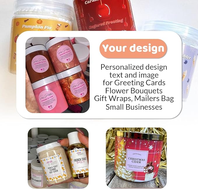 100-500 Custom Stickers Personalized Labels, Customized Stickers with Any Image Logo and Text. Custom Stickers for Business LogoThank You Labels,etc. (Rectangle,4X3 Inch)