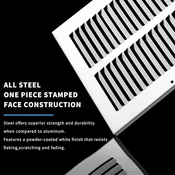 24x12 Return Air Grille(Duct Opening Size),Air Return Vent Cover,Flat Vent Cover,Rejillas De Aire Acondicionado para Casa,Return Air Grilles,Outer Dimensions:25.75"Wx13.75"H(24"Wx12"H, Duct Opening)