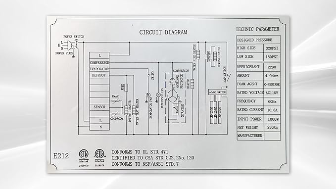 cooler depot Commercial Freezer Glass 2 Double Door Coated Steel Frame&Exterior, Aluminium Interior, Upright Reach in NSF 53" W 8 Shelves, Display Merchandiser 45 cuft -10°F~ 0°F D1.2BM2F