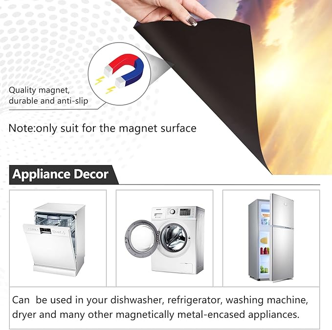Dishwasher Cover Panel Mountains Sunset Landscape Dishwasher Magnet Cover Decorative Magnetic Refrigerator Sticker Decal Door Vinyl 23x26 in