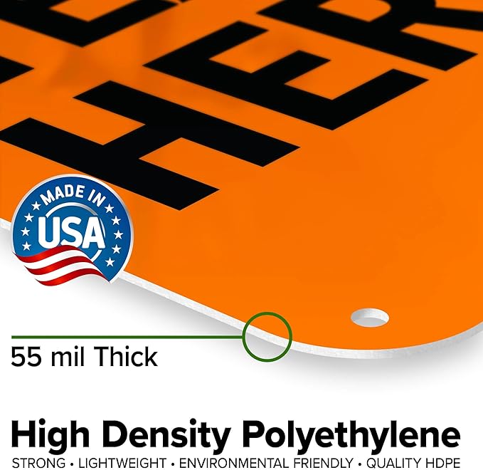 Custom warning Sign, OSHA Sign, 12x18 Inches, 55 mil thick HDPE (high density polyethylene), Made in USA by My Sign Center