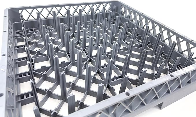 Peg Plate Rack for Commercial Dishwasher | Full Size Tray Rack | Polypropylene (Gray)
