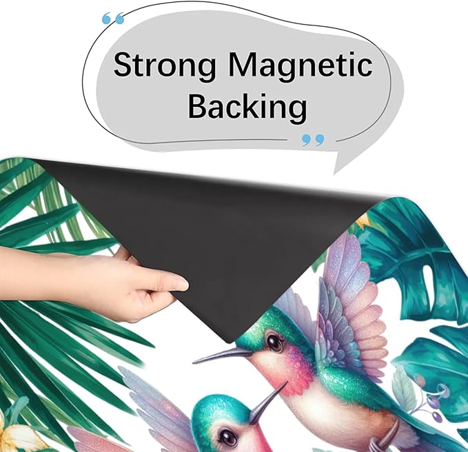 Summer Palm Leaf Bird Dishwasher Magnet Cover for The Front Dishwasher Door Cover Panel Decals Magnetic Refrigerator Cover for Kitchen Farmhouse Home Decor 23 X 26 in