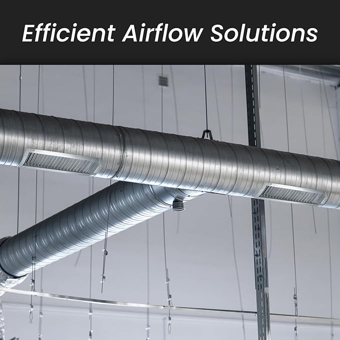 Repa Market 21" x 5" Inch Air Grille for Round Spiral Ducts - Adjustable Double Louvre Blade - Galvanized Ventilation Cover - Side Fit Round Surface Canal Ducting from 9.84" to 35.43" Inches