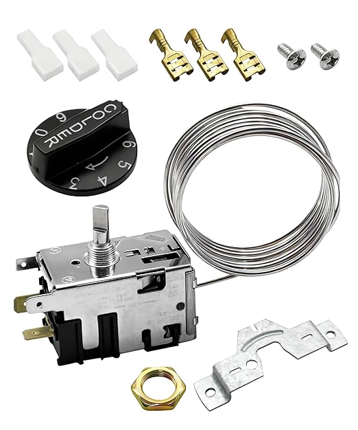 800366 Temperature Control Kit Fits for True Commercial Refrigerators and Freezers Replace 077B6806, 077B7172, 988282 | 76" Coil Sensing Thermostat