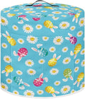 Dust Cover with Pocket for Instant Pot,Rabbit Daisy Rice Cooker and Air Fryer, Round Pressure Cover Dust-Proof Stain Resistant Electric Appliance Cover Easy to Clean