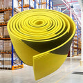 Heavy Duty Wall & Corner Guards 5m Corrugated Self-Adhesive NBR Rubber Protection with Yellow/Black Stripes for Parking Columns & Garage Safety(10PCS,20 cm)