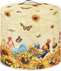 Flashideas Sunflower Chicken Pressure Cooker Cover for Women Insulated Rice Cooker Cover with Easy to Clean Lining Stain Resistant Dust Cover with Pockets for Instant Pot 6 Quart Appliance Cover