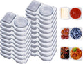 20 Packs Double Compartment Containers - Reusable BPA-Free Snack & Sauce Cups with Lids, Suitable for On-the-Go Use, Snack Storage