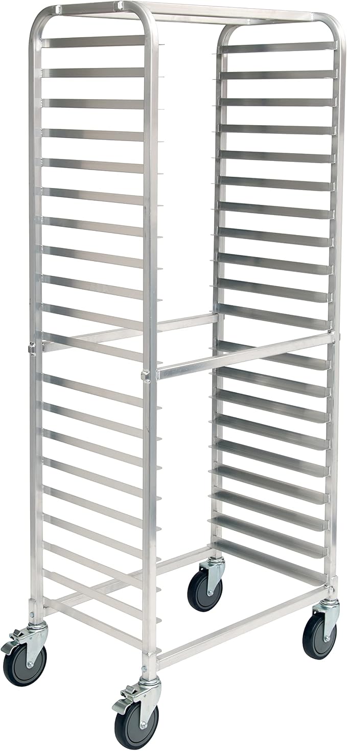 Winco Aluminum Sheet Pan/Bun Rack, 3" Spacing, Side Loading, 20 Tier