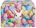 UNICEU Easter Colorful Eggs Cute Rabbit 4 Slice Quilted Toasters Cover, Dust-proof Toasters Cover Bread Maker Cover Kitchen Small Appliance Dust Cover