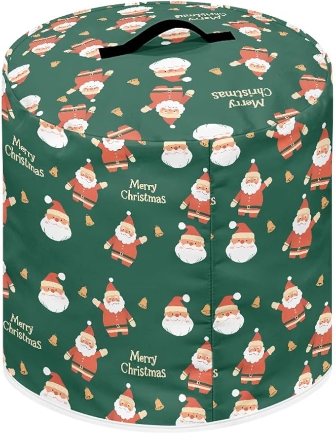 Pressure Cooker Cover for Women,Santa Claus Insulated Rice Cooker Cover with Easy to Clean Lining Stain Resistant Dust Cover with Pockets for Instant Pot 8 Quart Appliance Cover