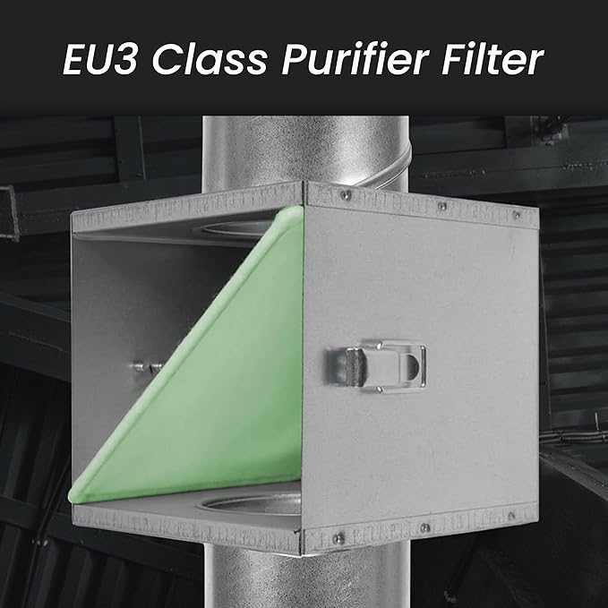 Repa Market 10" Duct Air Filter Box – Galvanized Steel Inline Dryer Filter Housing for Round Duct - EPDM Rubber Gaskets – Easily Serviceable Lint Trap – Intake Ventilation, Home Improvement