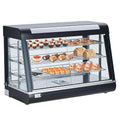 3-Tier Commercial Food Warmer, 800W Countertop Bakery Display Case, Pastry Display Case with LED Lighting, Removable Shelves, Glass Door, Food Display Case for Pizza & Pastry