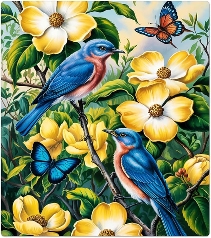 Flowers Birds Butterfly Dishwasher Magnet Cover Front Dishwasher Cover Decor Reusable Magnetic Door Cover Panel Decal Home Appliances Stickers Kitchen Refrigerator Fridge 23"x26"