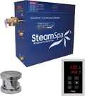 SteamSpa 9kW Steam Sauna Generator Sentry Series 240V Steam Generator with Touch Screen, Steamhead, Built-in Steam Shower Auto Drain, ACU Quickstart Steam Bath Generator Bundle SNT900CH-A