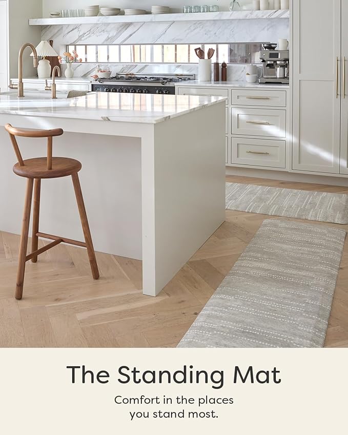House of Noa Nama Standing Mat – Anti-Fatigue Cushioned Kitchen Mats for Floor | Ergonomic Bounce-Back Foam Kitchen Mats | Anti-Fatigue Mats for Kitchen & Standing | Aspen Reed | 22"x72"
