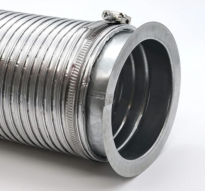 Repa Market 6'' Inch Metal Duct Connector Flange - Air Tight Vent Duct Collar - for Connecting Exhaust, Intake Flex and Straight Ducting - Heating, Cooling Universal HVAC Adapter - Home, Commercial