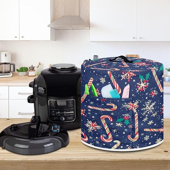 Candy Canes Dust Cover Instant Pot Heavy Duty Waterproof Dust Pressure Cooker Cover Case for Instant Pot Pressure Cooker Instant Pot Appliance Covers Pressure Cooker Size M