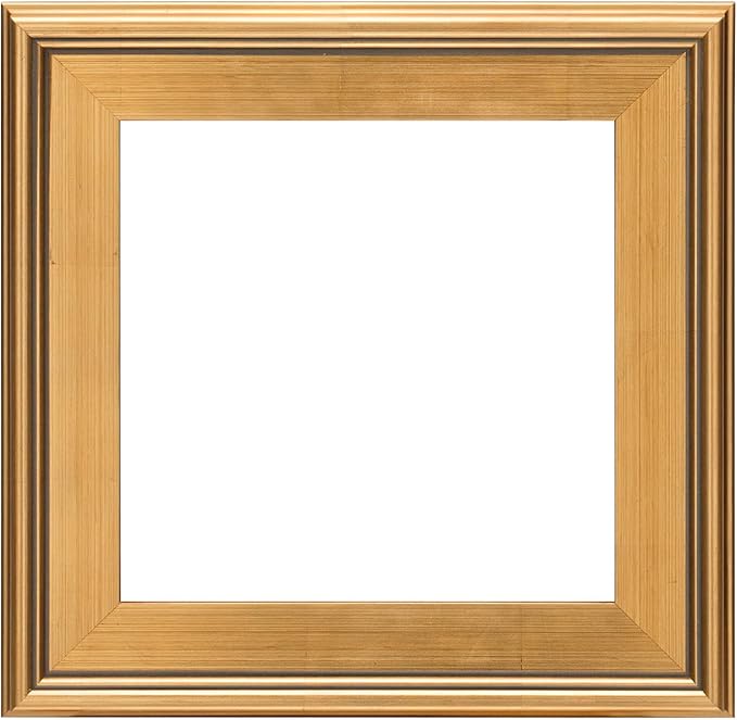 Creative Mark Plein Air Style Frame, Hand Leafed Gold, 12x12-2.75" Wide Moulding with 1/2" Rabbet Depth, Open Back W/O Glazing, Museum Quality, For Art Panels, Stretched Canvas, Pictures & More