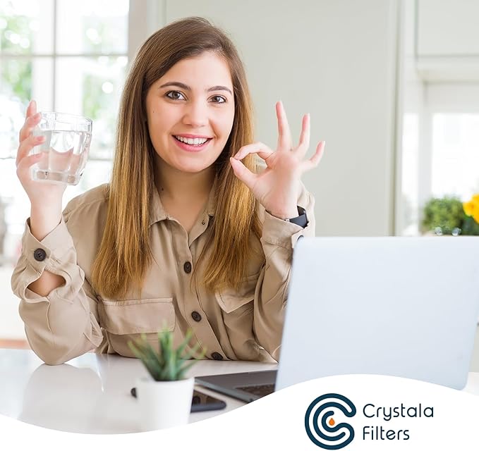 Crystala Filters Replacement for DA97-17376B Refrigerator Water Filter, Compatible with Samsung HAF-QIN, HAF-QIN/EXP, BRF365200AP/AA, DA97-08006C, RF23M8070SG, RF23M8070SR (1 Pack)