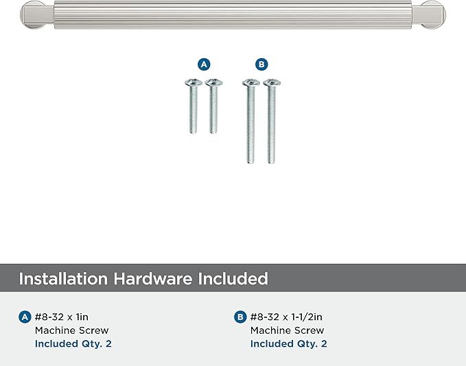 Amerock Ballard 7-9/16 inch (192mm) Center-to-Center Satin Nickel Cabinet Pull, BP37646G10