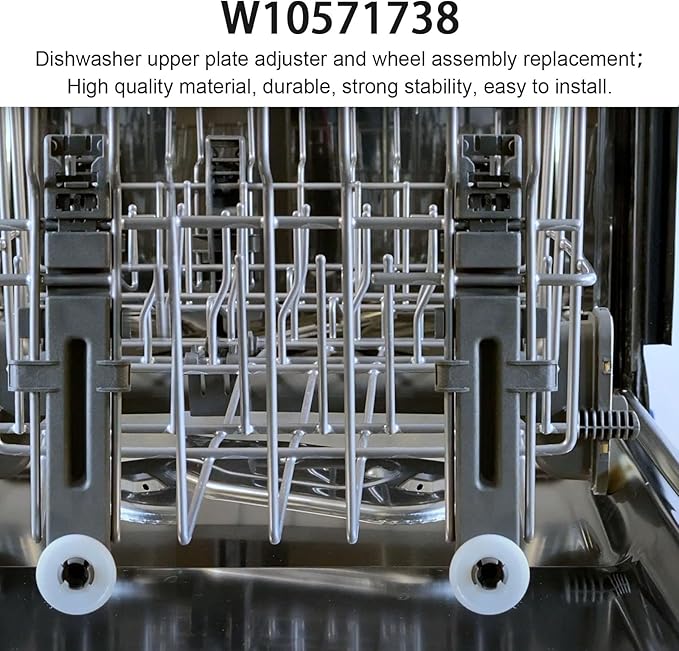 W10571738 Dishwasher Rack Wheels for Whirlpool Maytag Dishwasher Parts PS11756470, WPW10571738,AP6023130 (2 Pack)