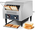 Commercial Toaster 300 Slices/Hour 1900W Heavy Duty Industrial Conveyor Toaster Stainless Steel Electric Oven with Dual Heating Tube 7-speed Adjustments for Bagel Croissant Restaurant Bakery Cafe