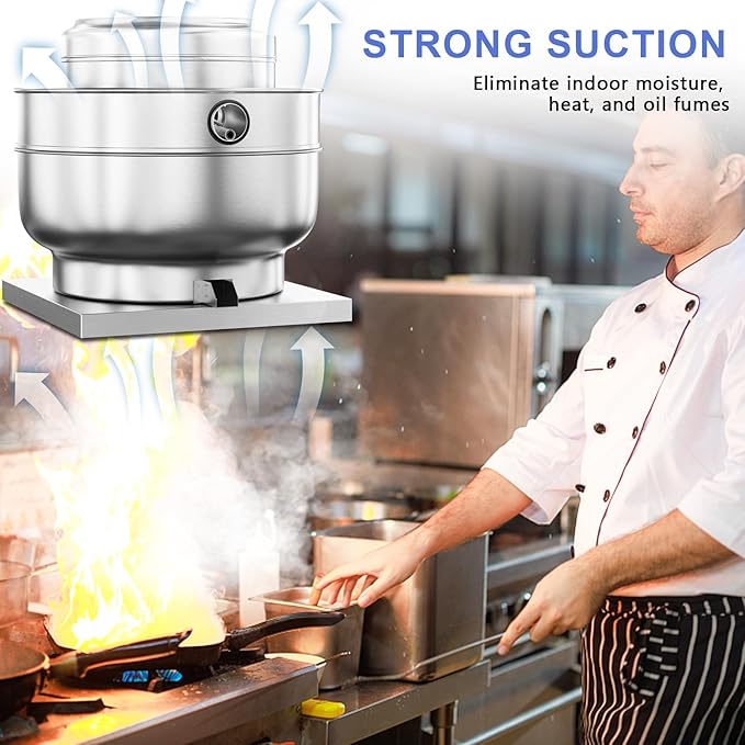 Restaurant Hood Grease Rated Exhaust Fan- Food Truck High Speed Direct Drive Centrifugal Upblast Exhaust Fan 1HP 110 Volt Single Phase Motor 3500 CFM