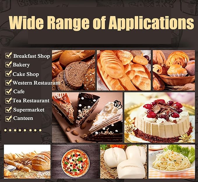 50QT Commercial Stand Dough Mixer Double Action Fast and Slow Speed Spiral Electric Flour Mixing Machine for Professional Bread Making Kneading Machine with Speed Time Control 50L 2200W