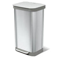 Glad Stainless Steel Step Trash Can, Series 2 with Clorox Protection - Large Metal Kitchen Garbage Bin with Soft Close Lid, Foot Pedal and Waste Bag Roll Holder, 20 Gallon