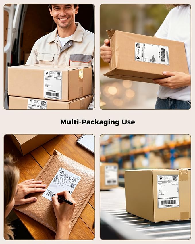 SVANTTO 4x6 Thermal Labels, Strong Adhesive and Perforated Shipping Labels, Thermal Printer Labels for Mailing Postage Address（500Pcs/Stack）