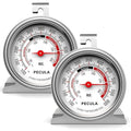 2 Pack Oven Thermometer 50-300C/100-600F, Instant Read Stainless Steel Kitchen Cooking Oven Temperature Gauge for Baking and Chef Use