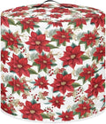 Dust Cover for Kitchen Instant Pot, for 8 Quart Pressure Cooker Air Fryer Rice Cooker Kitchen Appliance Dust Protection with Storage Pocket Christmas Decoration, Red Poinsettia Flower