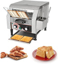 Commercial Toaster - 300 Slices/Hour Electric Conveyor Toaster 1900W Commercial Stainless Steel Toasters for Restaurant Buffets Bagel Beard Heavy Duty with Handle