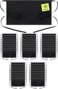 BOHARERS Waist Apron with 3 Pockets - Black Waitress Waiter Server Short Aprons