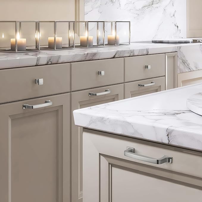 Khtumeware 6 Pack 6-1/4 Inch Drawer Pulls - Satin Nickel Kitchen Hardware