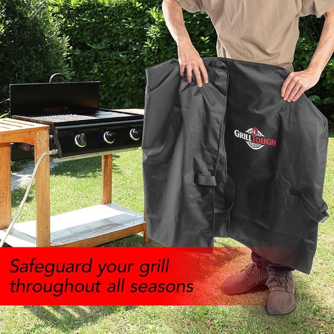 Heavy Duty BBQ Grill Cover for Outdoor Grill, 30 Inch – Waterproof, Weather Resistant, UV & Fade Resistant with Adjustable Straps – Gas Grill Cover for Weber, Charbroil, etc. Charcoal
