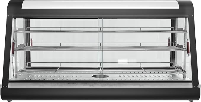 Countertop Food Warmer,Three Tier Commercial Warmers for Food Display, Glass case, with LED Lighting Removable Shelves Pastry for Buffet Restaurant L35'' x W19'' x H25''