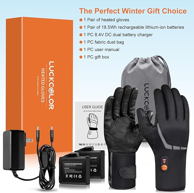 Heated Gloves for Men Women, Rechargeable Waterproof Heated Work Gloves with Arthritis Raynaud's Relief for Ski Hiking Driving