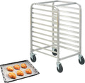 VEVOR 10-Tier Bun Pan Rack, Aluminum Racking Trolley Storage with Brake Wheels, Commercial Bakery Racks for Half & Full Sheet, Speed Rack For Kitchen Home, Bread Baking Equipment, 26"L x 20.3"W x 39"H
